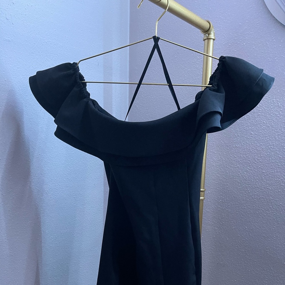 Sensemill Black Hang off Shoulder dress